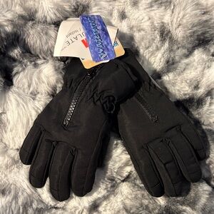 Black Kids Waterproof Gloves
